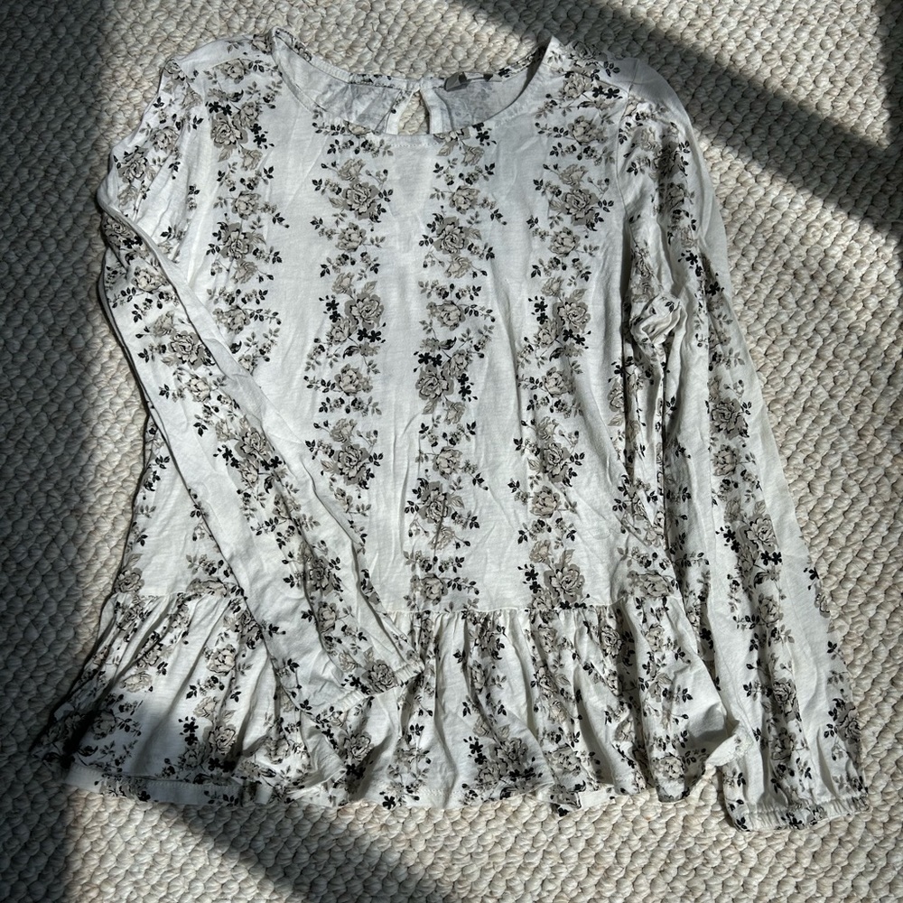 Lucky Brand Floral Long Sleeve Top